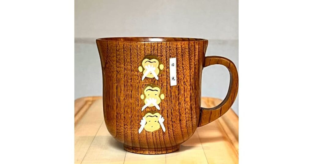ウッドモック 三猿マグカップ