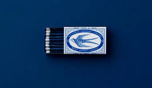 日本にマッチが誕生して150年、老舗マッチメーカー・日東社が、マッチのニュースタンダードを発表。『BLUE LABEL MATCH』全7種。11月に新発売。