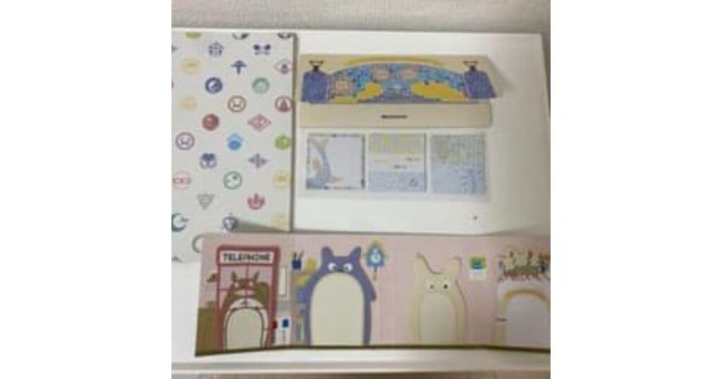 中央階段 付箋セット・建物テキスタイル 付箋セット