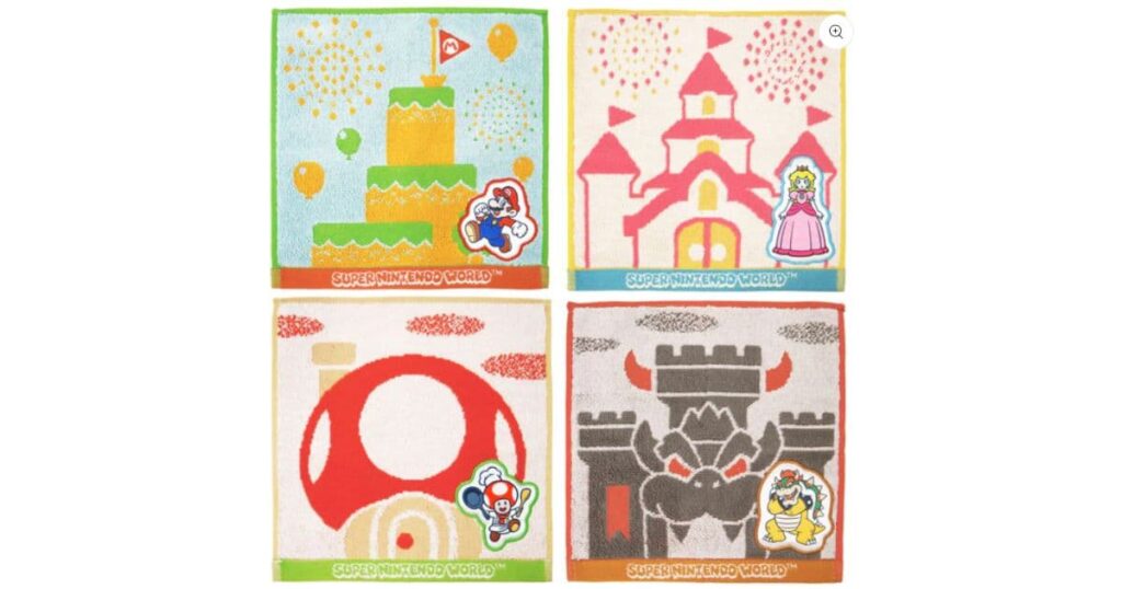 マリオ/ピーチ姫/キノピオ/クッパ ミニタオルセット