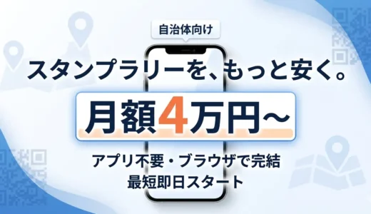 初期費用無料・月額4万円のデジタルスタンプラリー「らくらくラリー」を提供開始